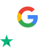 Google logo above a green Trustpilot star icon on a white background